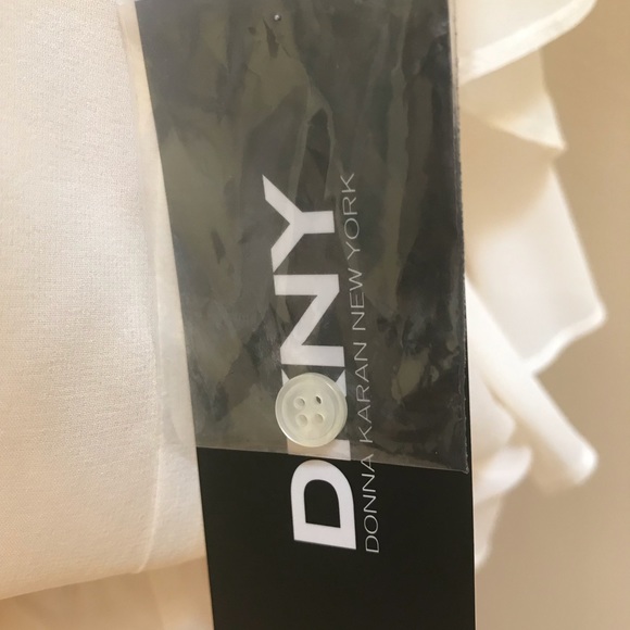 New, with tags, ivory flutter sleeve DKNY dress - Picture 5 of 5